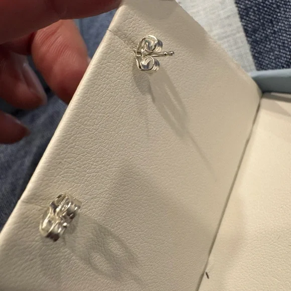 Charles & Colvard White Gold Stud Earrings - Picture 4 of 14